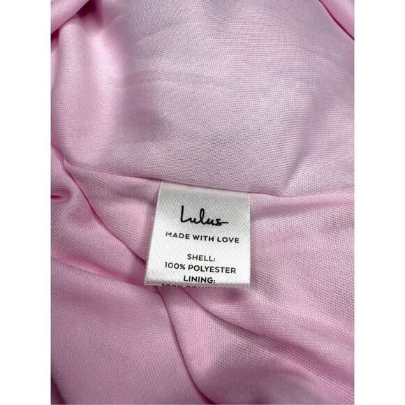 Lulus Women’s Large Maxi Dress Romantic Light Pink Floral Print Halter Neck NEW - Picture 11 of 11